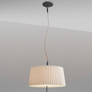 lampada a sospensione / moderna / in metallo / in seta