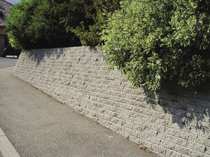 blocco di calcestruzzo pieno / per muro di contenimento / di riparazione
