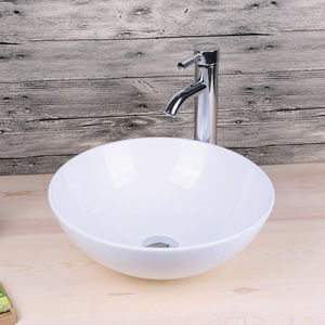 lavabo da appoggio / tondo / in ceramica / moderno