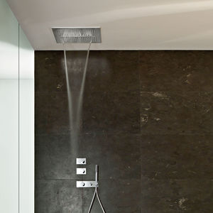 soffione doccia da incasso a soffitto / quadrato / pioggia / a cascata