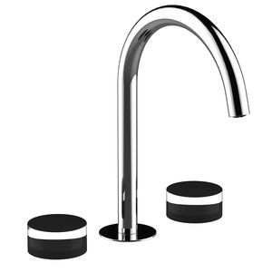 miscelatore doppio comando per lavabo / da appoggio / in metallo cromato / da bagno