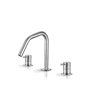 miscelatore per lavabo / in acciaio inox / da bagno / 3 fori