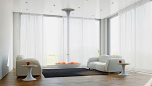 camino elettrico / design originale / con focolare aperto / sospeso