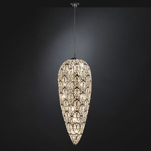 lampada a sospensione / design originale / in acciaio inossidabile / in cristallo