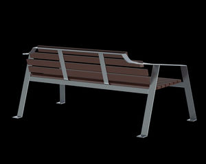 panca pubblica / classica / in legno / in acciaio inox