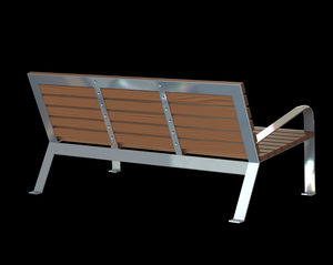 panca pubblica / classica / in legno / in acciaio inox
