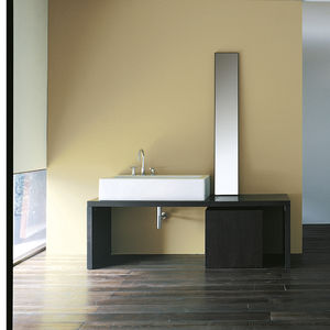 lavabo da appoggio / rettangolare / in ceramica / moderno