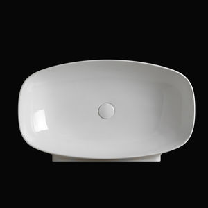 lavabo da appoggio / ovale / in ceramica / moderno