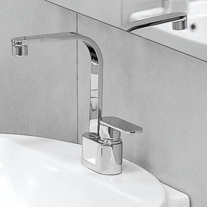 miscelatore doppio comando per lavabo / da appoggio / in ottone / in metallo cromato