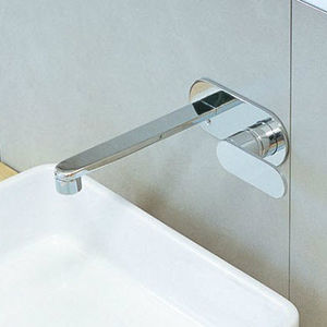 miscelatore per lavabo / da parete / in metallo cromato / in ottone