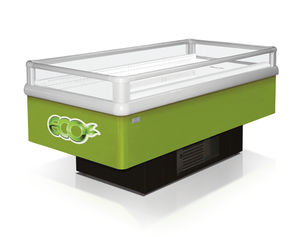 vetrina refrigerata a isola / illuminata / per negozio