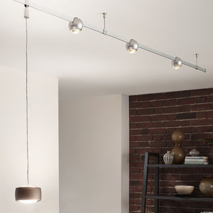 faretti a binario LED / curva / in metallo / in vetro