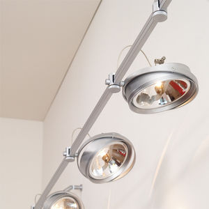 faretti a binario LED / tonda / in metallo / contract