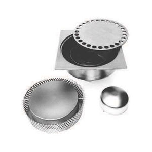 piletta in acciaio inox / per terrazza / con griglia / su misura