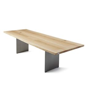 tavolo moderno / in quercia / in legno massiccio / in noce