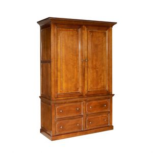 armadio classico / in quercia / con porta battente / a cassetti