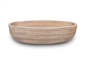 vasca da bagno da appoggio / ovale / in legno