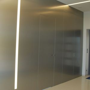 porta da interni / per cabina armadio / battente / in alluminio