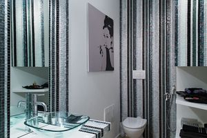 mosaico da interno / da parete / in vetro di Murano / lucidato