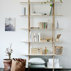 scaffale moderno / in quercia / in laminato