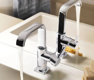 miscelatore per lavabo / in metallo cromato / da bagno / 1 foro