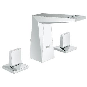 miscelatore doppio comando per lavabo / da appoggio / in metallo cromato / da bagno