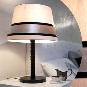 lampada da comodino / moderna / in cotone / in seta