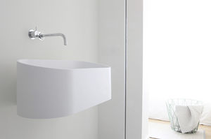 lavabo doppio / sospeso / ovale / in Cristalplant®