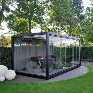 capanno per giardino in vetro / moderno / per uso residenziale