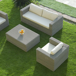 divano moderno / da giardino / in rattan / 2 posti