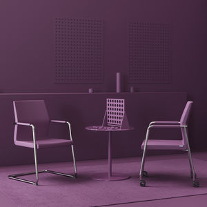 sedia visitatore moderna / con rotelle / cantilever / con base centrale