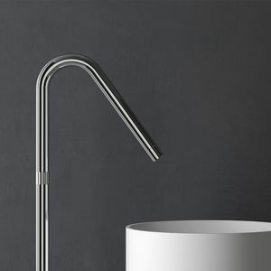 miscelatore per lavabo / a pavimento / in acciaio inox / da bagno