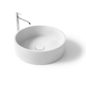 lavabo da appoggio / tondo / in Solid Surface / in resina