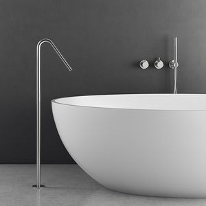 miscelatore per vasca / a pavimento / in acciaio inox / da bagno