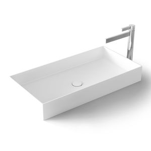 lavabo da appoggio / rettangolare / in Solid Surface / in resina