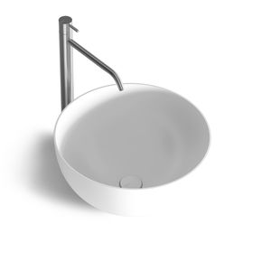 lavabo da appoggio / tondo / in Solid Surface / in resina