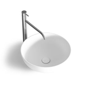 lavabo da appoggio / tondo / in Solid Surface / in resina