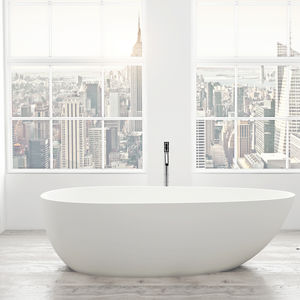 vasca da bagno da appoggio / ovale / in Solid Surface / in resina acrilica