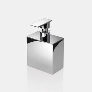 distributore di sapone da appoggio / in ottone cromato / manuale
