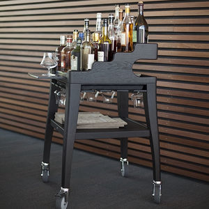 carrello per bibite / contract / in legno / in Solid Surface