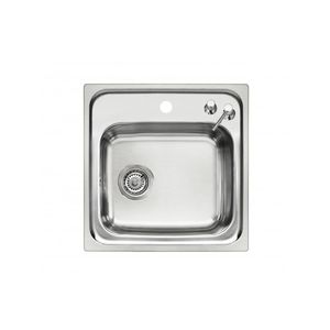 lavello a 1 vasca / in acciaio inox / quadrato