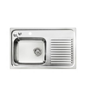 lavello a 1 vasca / in acciaio inox / con gocciolatoio