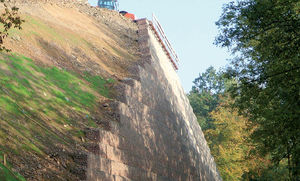 geogriglia di consolidamento / antierosione / per muro di contenimento / in poliestere