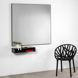 specchio a muro / moderno / rettangolare / in legno
