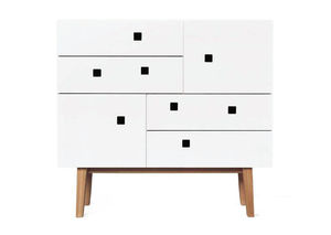cassettone moderno / in legno laccato / in quercia / bianco