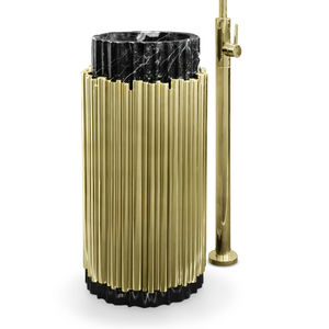 lavabo da terra / tondo / in marmo / in ottone