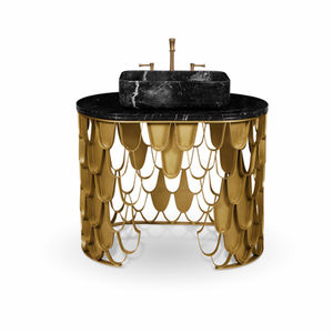 lavabo da terra / in ottone / design originale / contract