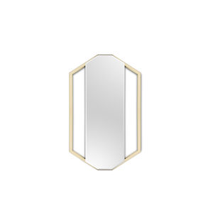 specchio a muro / moderno / in ottone