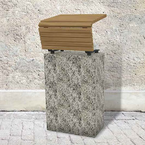 panca pubblica / moderna / in legno / in acciaio