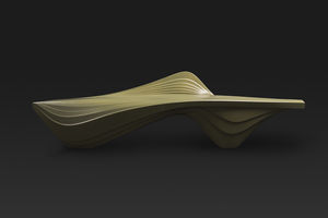 panca pubblica / design originale / in calcestruzzo / con schienale